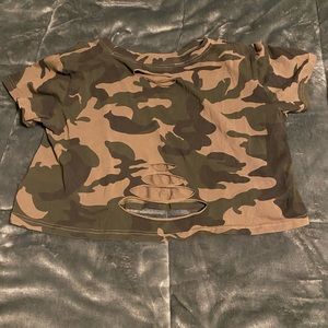 Army print Crop Top